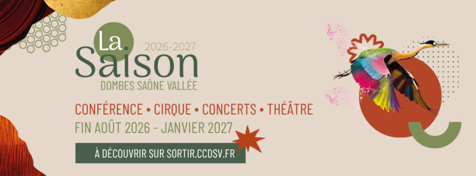 Programme saison culturelle – Fin août 2026 à janvier 2027