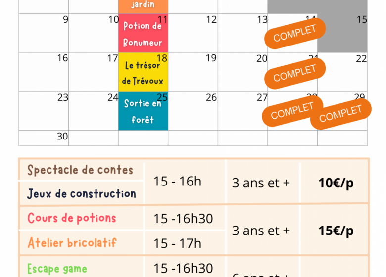 Animations l’Imaginarium en juin