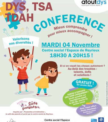 Conférence troubles DYS, TSA et TDAH