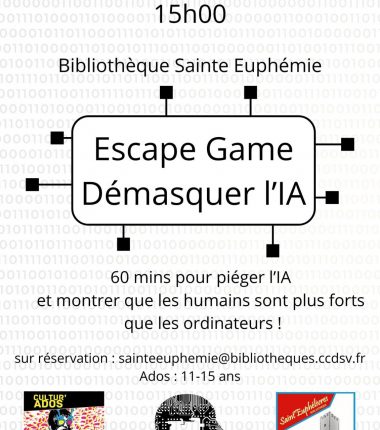 Escape Game – Demasquer l’IA – Animation pour Ados