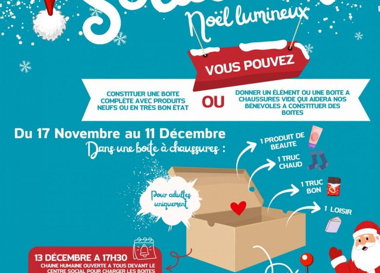 Collecte « BOITES SOLIDAIRES, NOEL LUMINEUX » & chaine humaine