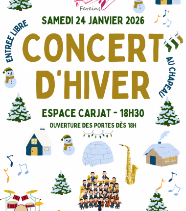 Concert d&rsquo;hiver Ecole de musique de Fareins