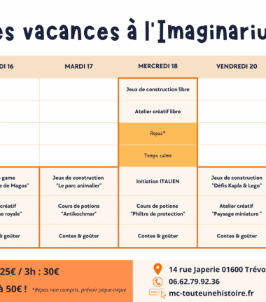 Les vacances à l&rsquo;Imaginarium