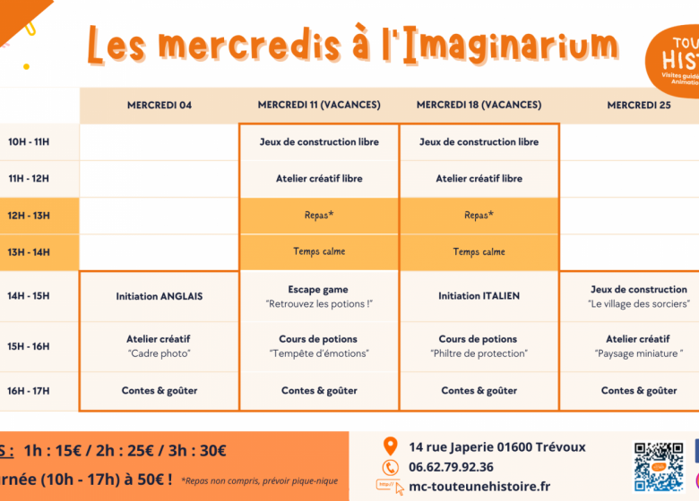 Les mercredis à l&rsquo;Imaginarium