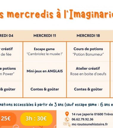 Les mercredis à l&rsquo;Imaginarium en mars