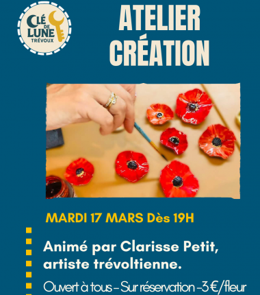 Atelier création : Coquelicots en faïence animé par Clarisse Petit