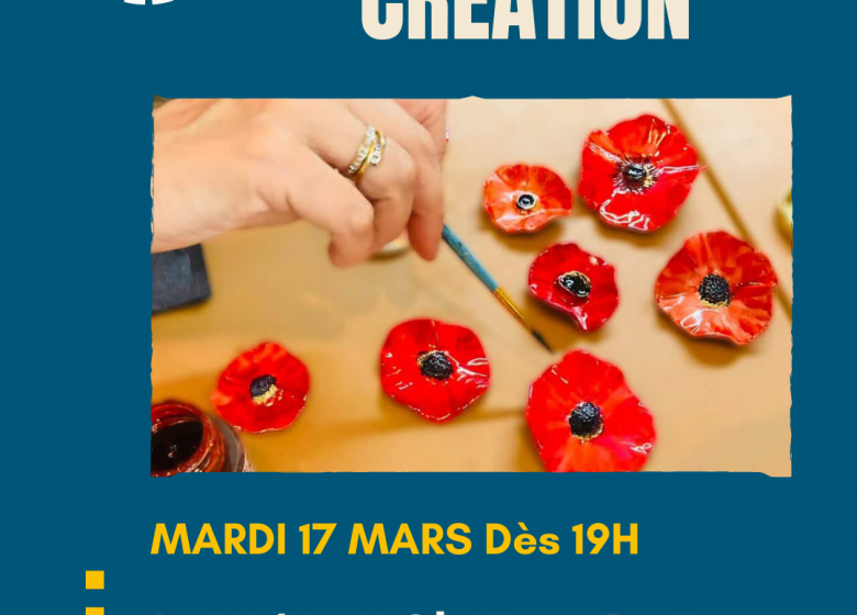 Atelier création : Coquelicots en faïence animé par Clarisse Petit