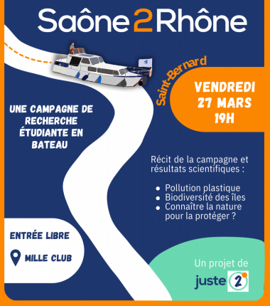 Conférence et expo Saône2Rhône – Une campagne de recherche étudiante en bateau