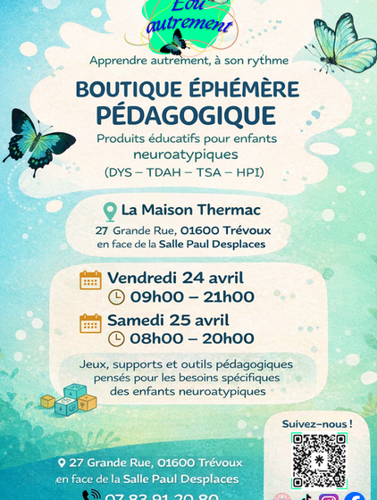 Expo : Boutique éphémère pédagogique