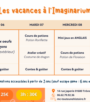 Animations Toute une Histoire en avril