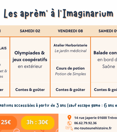 Animations à l&rsquo;imaginarium au mois de mai