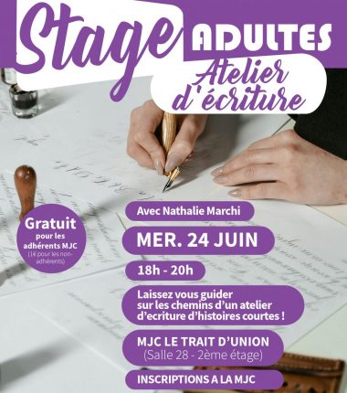 Stage adultes – atelier d&rsquo;écriture