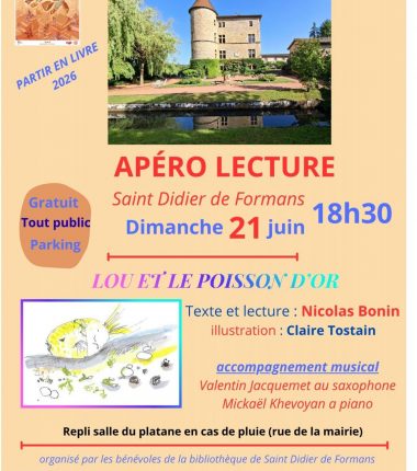 Partir en Livre : Apéro lecture – Lou et le Poisson d&rsquo;Or