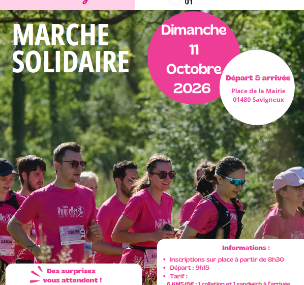 Savigneux : Marche Solidaire au profit de l&rsquo;association Courir pour elles